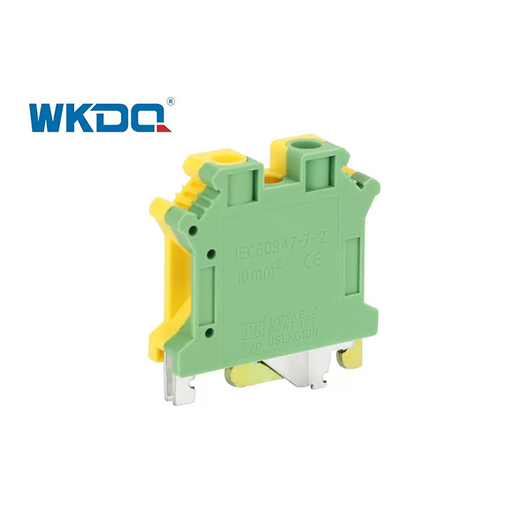 JUSLKG 10N TB électrique moulu BRITANNIQUE, type PE de terre de basse tension de rail de connecteurs de fil de borne à vis